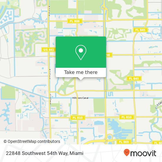 22848 Southwest 54th Way map