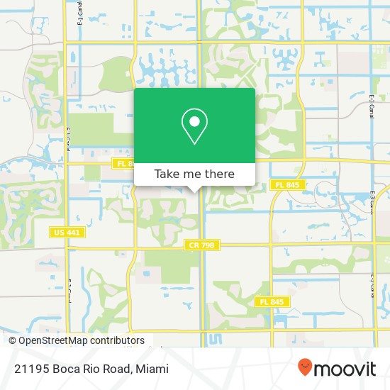 21195 Boca Rio Road map