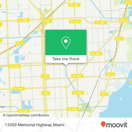 13300 Memorial Highway map