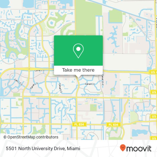 5501 North University Drive map