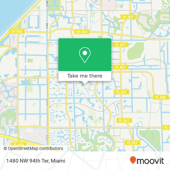 1480 NW 94th Ter map