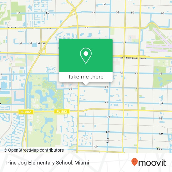 Pine Jog Elementary School map