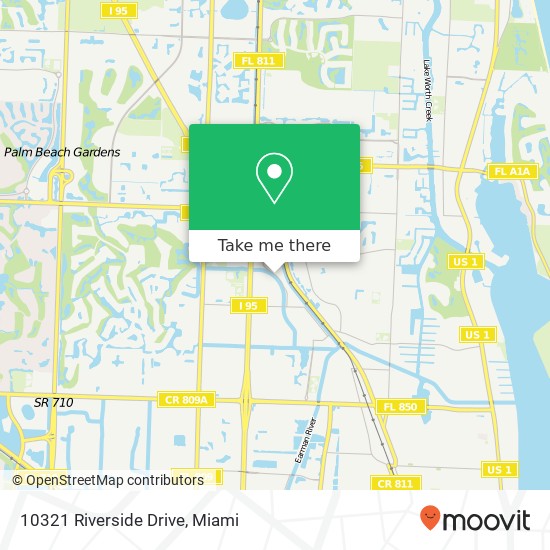 Mapa de 10321 Riverside Drive