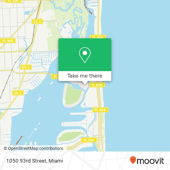 1050 93rd Street map