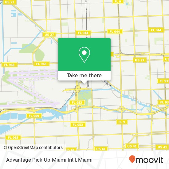Advantage Pick-Up-Miami Int'l map