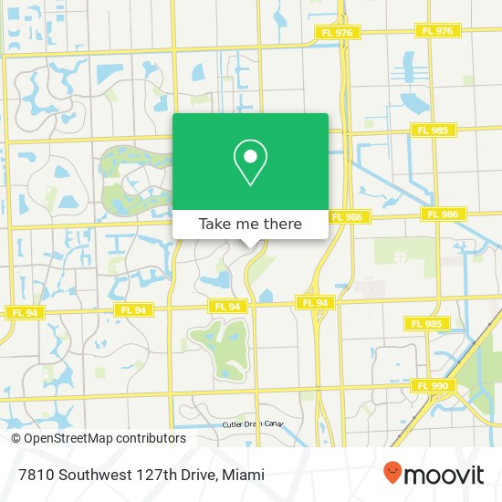 7810 Southwest 127th Drive map