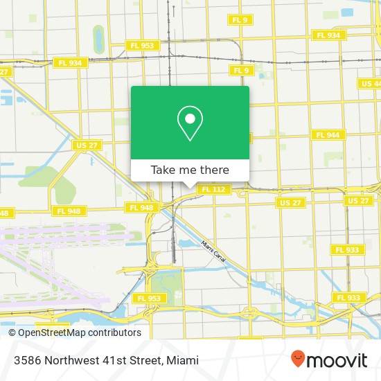 Mapa de 3586 Northwest 41st Street