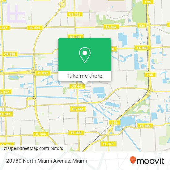 Mapa de 20780 North Miami Avenue