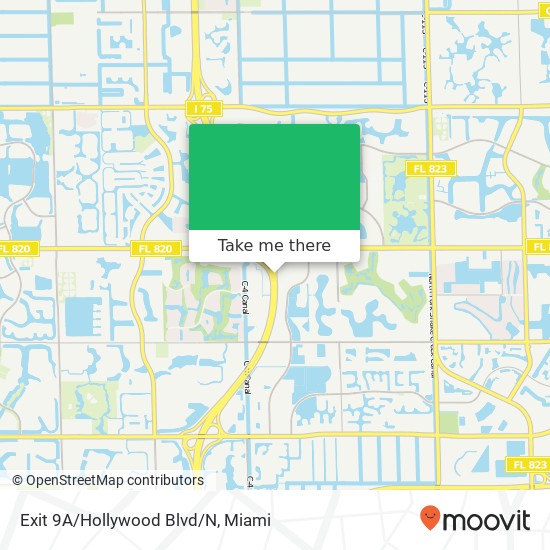 Mapa de Exit 9A/Hollywood Blvd/N