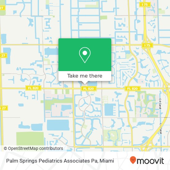 Palm Springs Pediatrics Associates Pa map