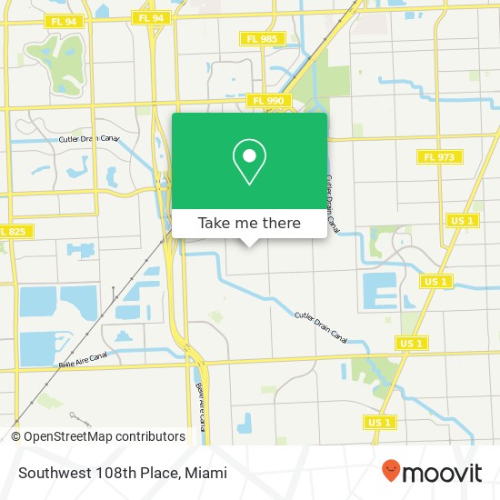 Southwest 108th Place map