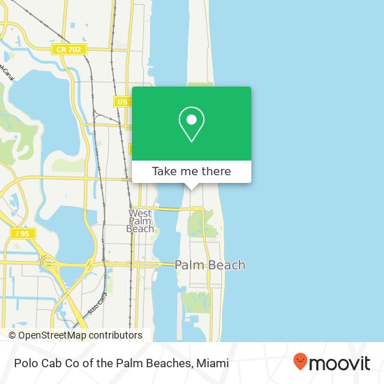 Polo Cab Co of the Palm Beaches map