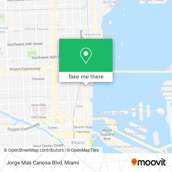 Mapa de Jorge Mas Canosa Blvd