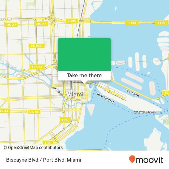 Biscayne Blvd / Port Blvd map