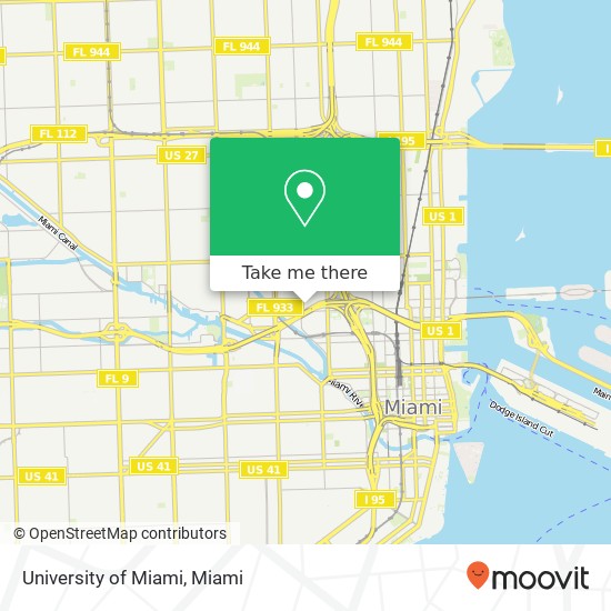 University of Miami map