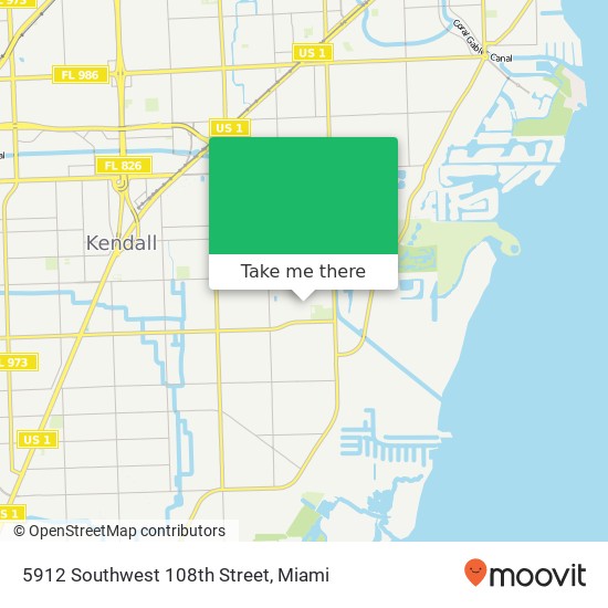 5912 Southwest 108th Street map