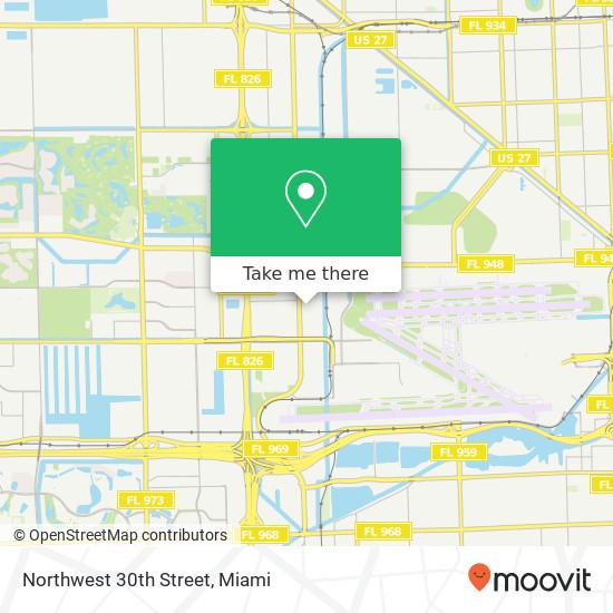 Northwest 30th Street map