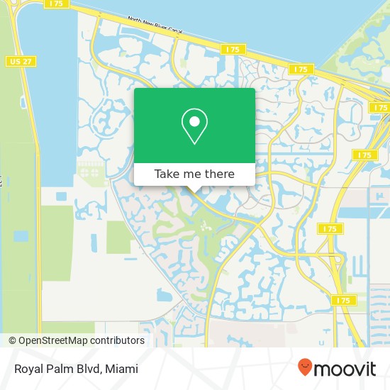 Royal Palm Blvd map