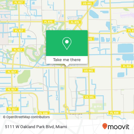 Mapa de 5111 W Oakland Park Blvd