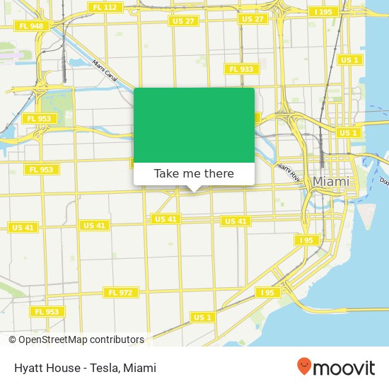 Mapa de Hyatt House - Tesla