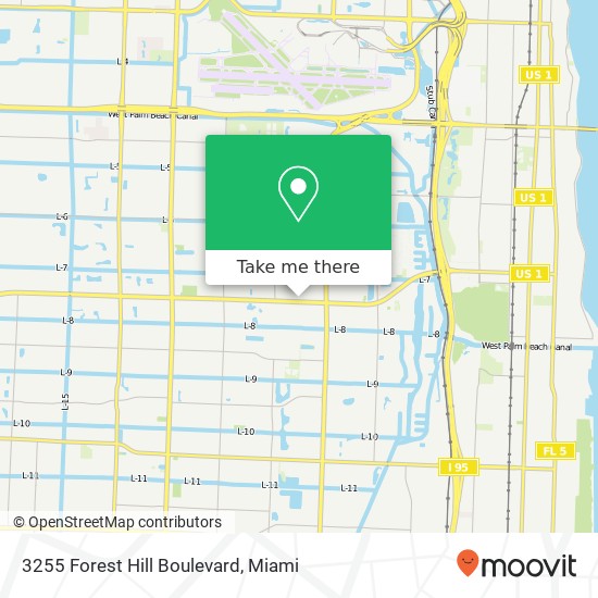 Mapa de 3255 Forest Hill Boulevard