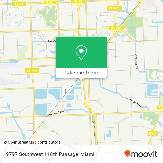 9797 Southwest 118th Passage map