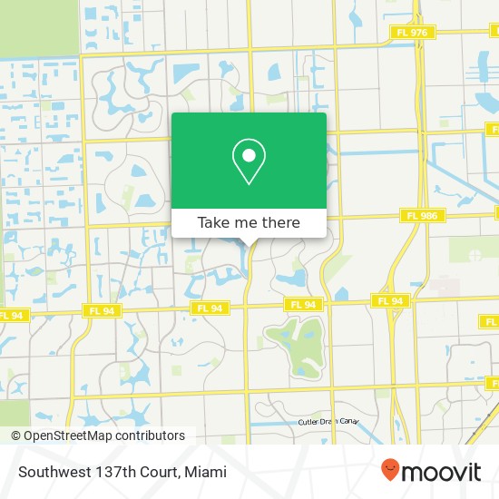 Southwest 137th Court map