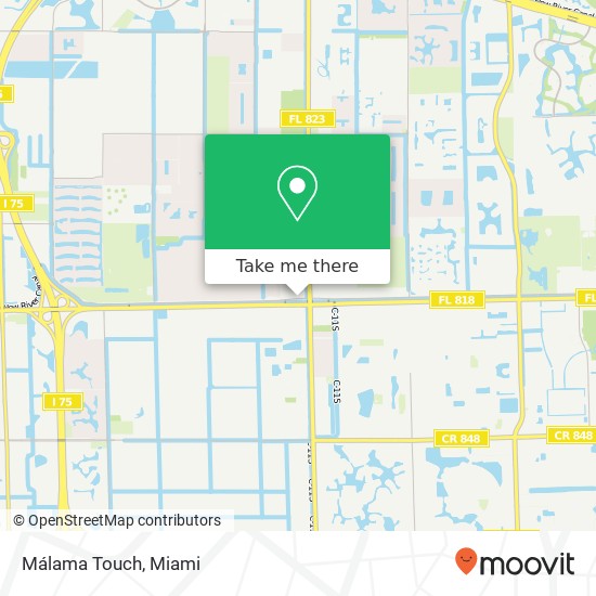 Málama Touch map