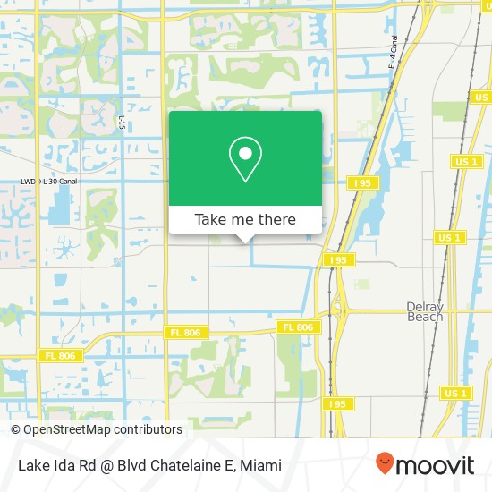 Lake Ida Rd @ Blvd Chatelaine E map