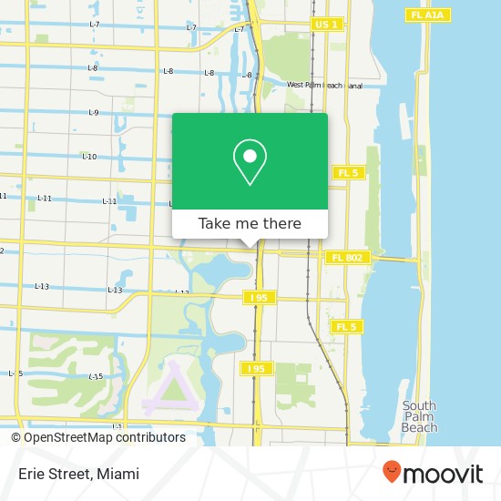 Erie Street map