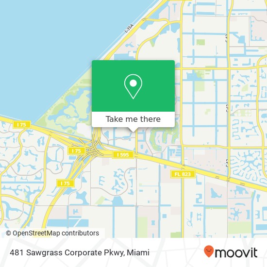 481 Sawgrass Corporate Pkwy map