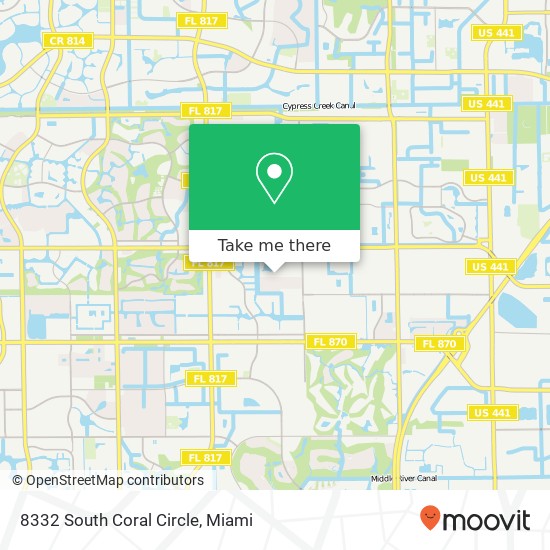 Mapa de 8332 South Coral Circle