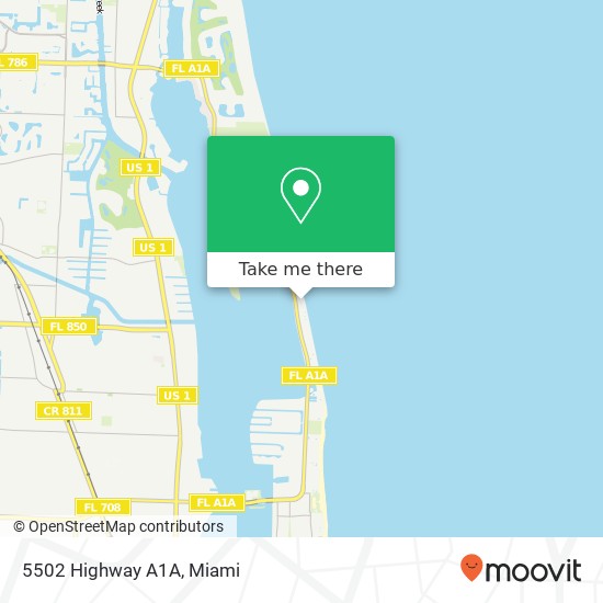 5502 Highway A1A map
