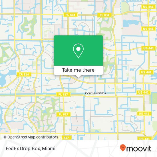 FedEx Drop Box map