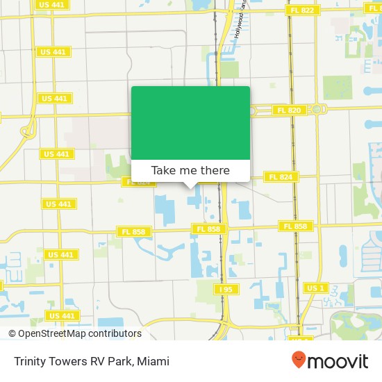 Mapa de Trinity Towers RV Park