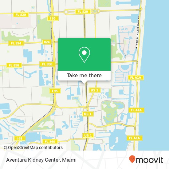 Aventura Kidney Center map