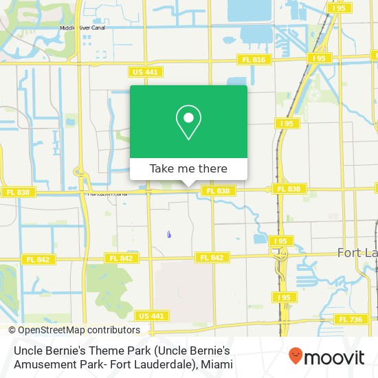 Mapa de Uncle Bernie's Theme Park (Uncle Bernie's Amusement Park- Fort Lauderdale)