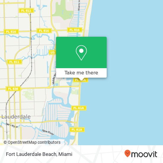 Mapa de Fort Lauderdale Beach