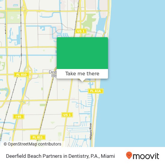 Mapa de Deerfield Beach Partners in Dentistry, P.A.