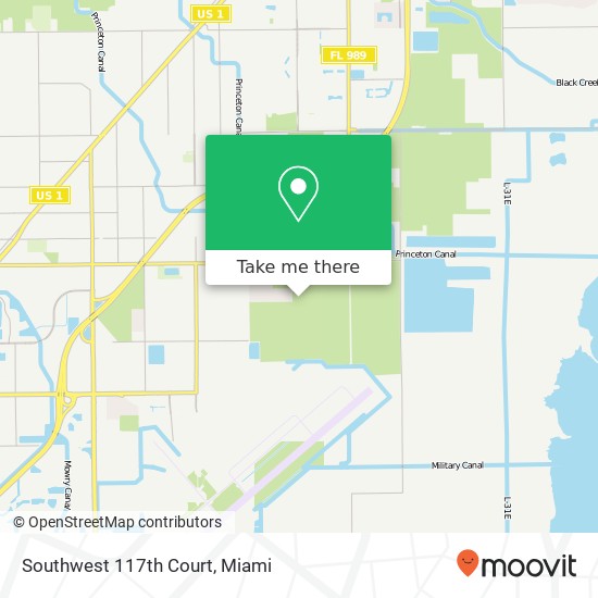 Mapa de Southwest 117th Court