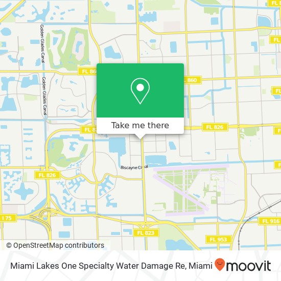 Mapa de Miami Lakes One Specialty Water Damage Re