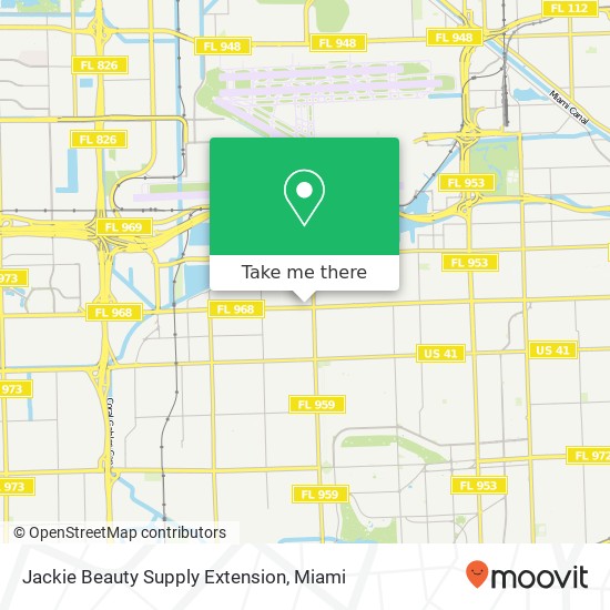 Mapa de Jackie Beauty Supply Extension