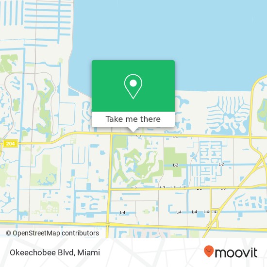 Okeechobee Blvd map