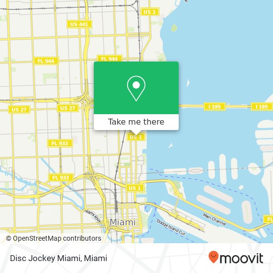 Mapa de Disc Jockey Miami