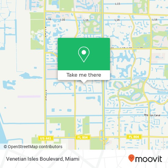 Venetian Isles Boulevard map