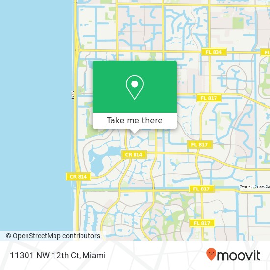 Mapa de 11301 NW 12th Ct