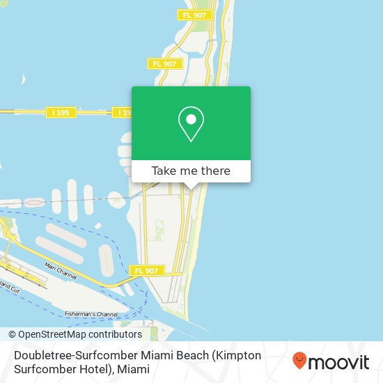 Doubletree-Surfcomber Miami Beach (Kimpton Surfcomber Hotel) map