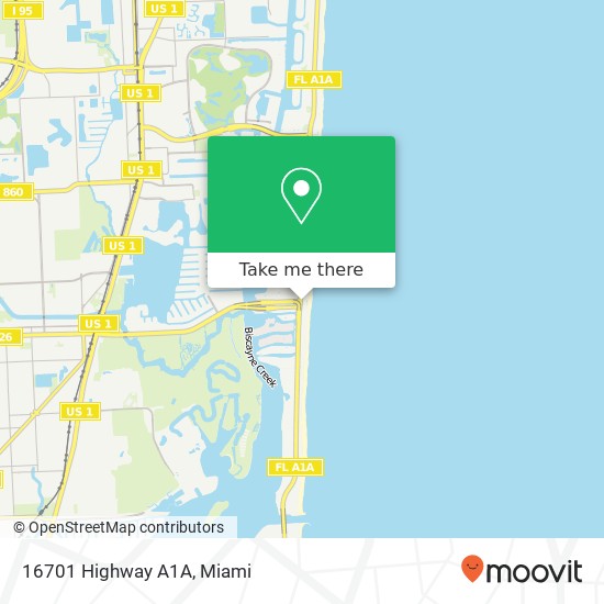 16701 Highway A1A map