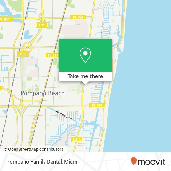 Pompano Family Dental map