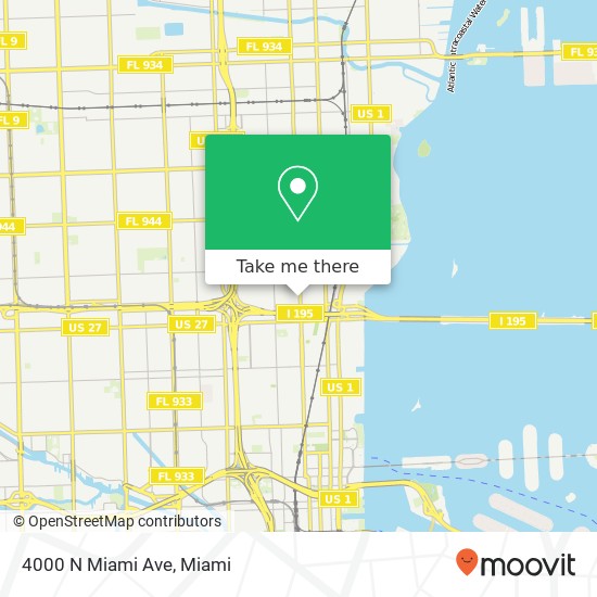 Mapa de 4000 N Miami Ave